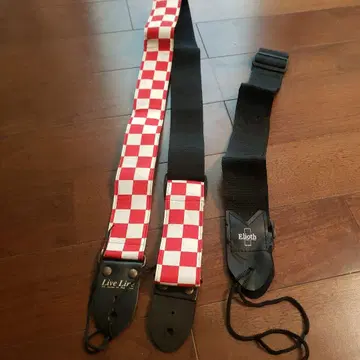 Elioth Live Line 기타 스트랩 빨흰