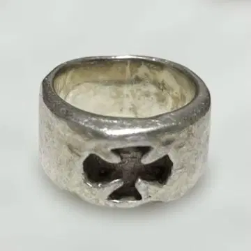 silver925 중후 타타키 크로스 디자인 실버 반지