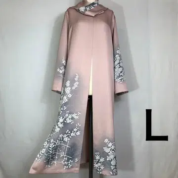 424 기모노 리메이크 순수 실크  롱 자켓 L 사이즈 스카프 포함