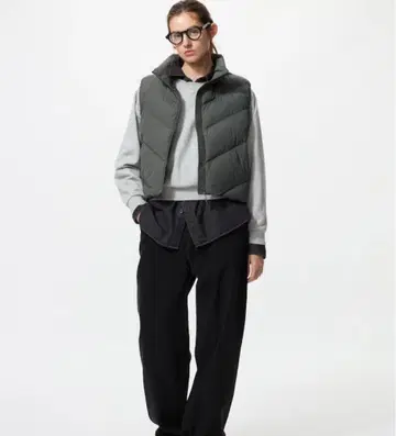 UNIQLO 퍼프 테크 크롭 베스트