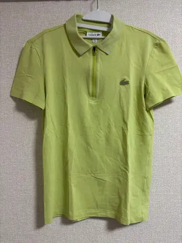 LACOSTE 슬림핏 피케 셔츠 라임 그린