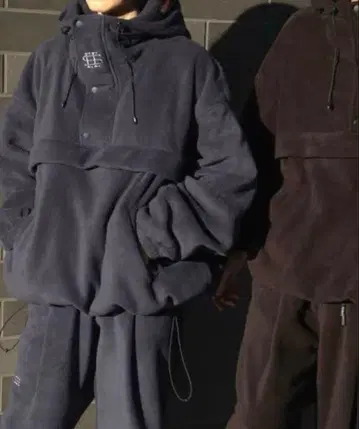 seesee 네이비 플리스 카고 포켓 팬츠 L