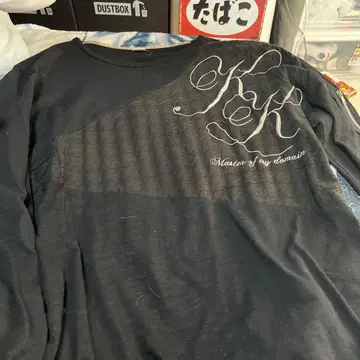 칼카니 맞춤 블랙 긴팔 티셔츠 메쉬 디자인 XXL 상당