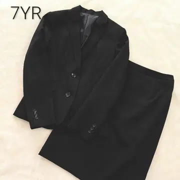 [ 7호 S ] 자켓 스커트 수트 상하의 세트 싱글 버튼 블랙