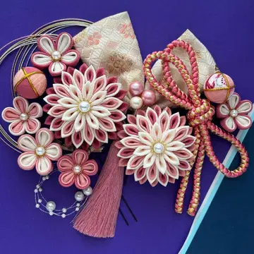 츠마미자이쿠 머리 장식 성인식 졸업식 C35