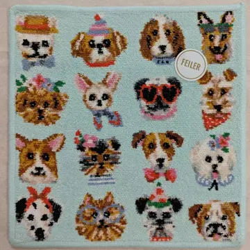 페이러 손수건 미사용 새상품 러브러리 파티 도기