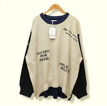 [ 새상품 ] IRIEY 아이리 멀티 로고 니트 풀오버 클레이지