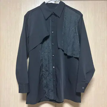 [ 새상품급 프리 ] HARE 아지메 플리츠 셔츠 블랙