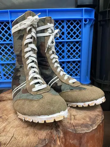 카모 패턴 하이컷 부츠