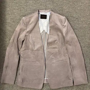 투모로우랜드 노카라 자켓 가을/겨울 일본제 더스티 핑크 그레이