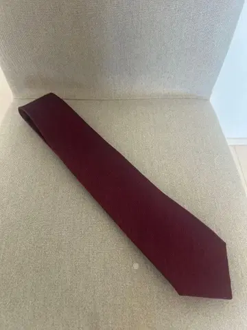 아자부 테일러 버건디 무지 멜란지 넥타이