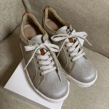 새상품 ABISTE 아비스테 그레이지 스웨이드 샴페인 골드 스니커즈