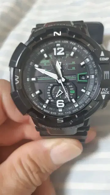 G-SHOCK 디지털 아날로그 시계 블랙