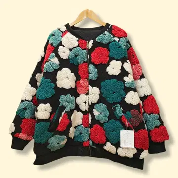 [ 새상품 ] 루피리안 보아 x 퀼팅 리버서블 블루종 랜덤 플라워