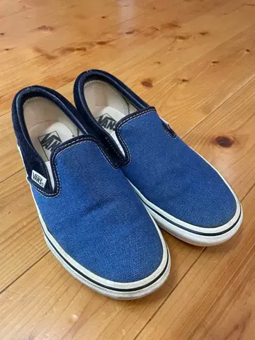 Vans 네이비 슬립온 데님 원단