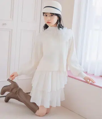 WILL SELECTION 플리츠 티어 미니 스커트