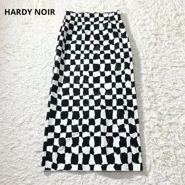 [ 컨디션 최상 ] HARDY NOIR 체커 프린트 체크 스커트 38