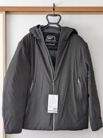 워크맨 GIGA PUFF 퓨전 다운 후드 블랙 L