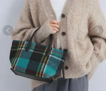 green label relaxing 체크 토트백