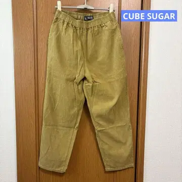 큐브 슈가 캐주얼 팬츠 코튼 팬츠 루즈핏 팬츠