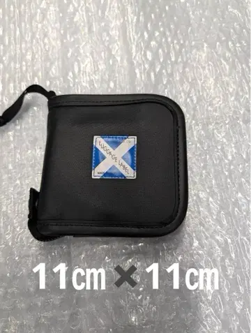 요시다 러기지 라벨 블랙 접이식 지갑