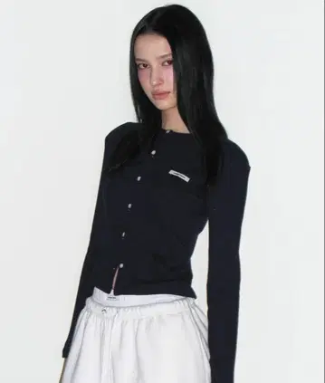 [ CRANK ] KNIT STUD BUTTON CARDIGAN