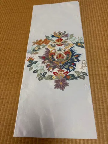 자카드 나고야 오비 꽃 무늬