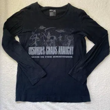 PPFM 긴팔 티셔츠 상의 블랙 남성용 M 일본제