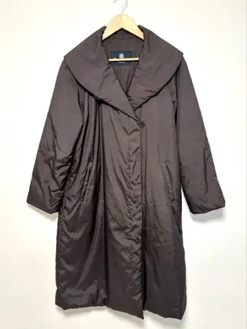 아쿠아 스큐텀 여성용 충전솜 롱 코트 브라운 L 사이즈