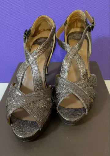 SALE 컨디션 최상 오데뜨 앤 오딜 메탈릭 브라운 하이힐