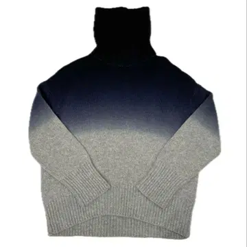 GALERIE VIE 파인 울 그라데이션 니트 네이비 그레이