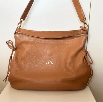 키타무라 슈링크 가죽 숄더백 카멜