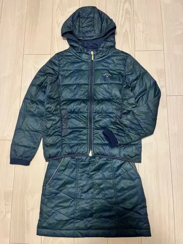 캘러웨이 후드 부착 다운 스커트 셋업