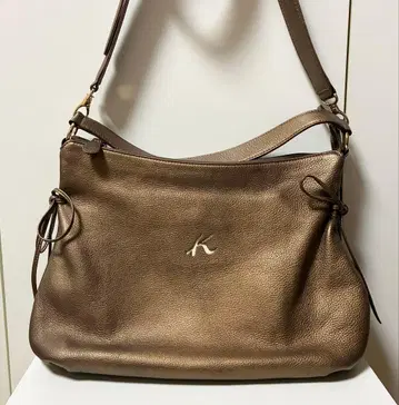 Kitamura 키타무라 슈링크 가죽 숄더백 브론즈