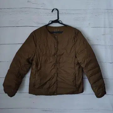 M 사이즈 무인양품 컴팩트 포켓 다운 자켓 노카라