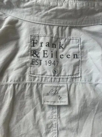 Frank&Eileen 긴팔 셔츠 S 그레이 코튼 100%