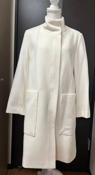 스탠드 카라 울 롱 코트