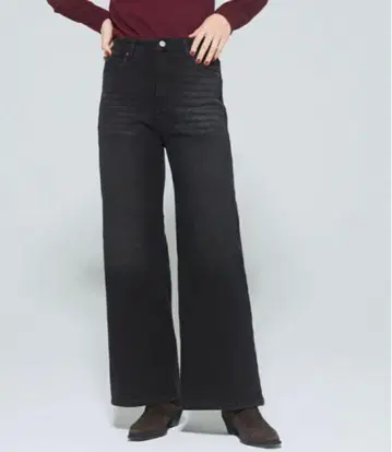 [ L 사이즈 ] coca 속기모 와이드 데님 블랙