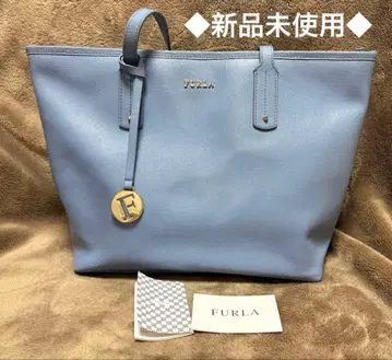 미사용 새상품! FURLA 블루 로고 토트백
