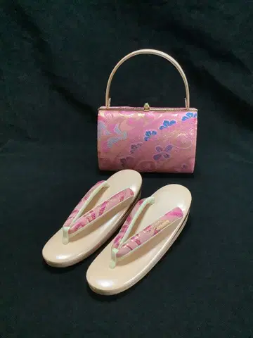 일본제 후리소데용 고급 오비지 조리 백 세트 L 사이즈