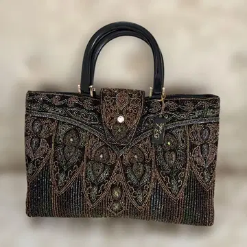 비즈 자수 토트백