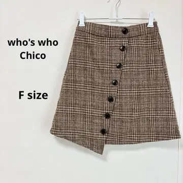 who's who Chico 치코 글렌체크 패턴 미니 스커트 F 브라운