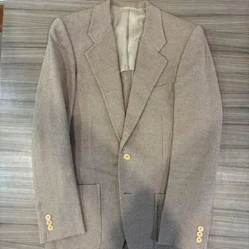 유나이티드 애로우즈 베이지 체크 무늬 테일러드 자켓