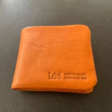 Lee 가죽 접이식 지갑 브라운