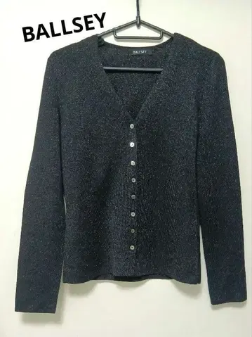 BALLSEY 볼지 투모로우랜드 블랙 라메 가디건