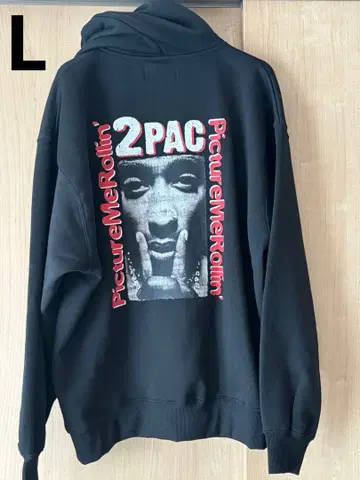 [ 새상품 ] 2pac 래퍼 HIP-HOP 지퍼 후드티 L 사이즈