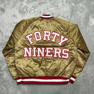 [ 데드스탁 ] 80s 90s Chalk Line 49ers 바시티 자켓