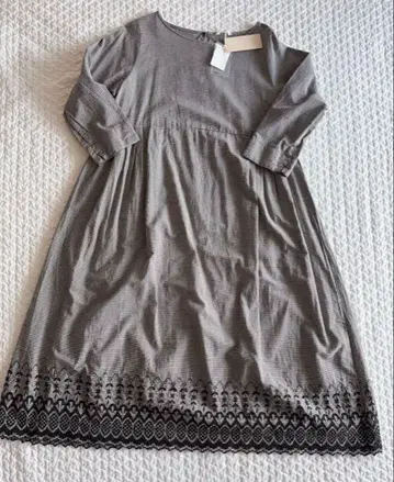 studio CIP 스튜디오 클립 자수 깅엄 체크 원피스