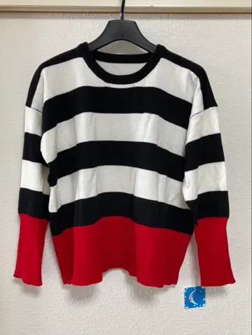 KiKKi 루즈핏 코튼 보더 니트