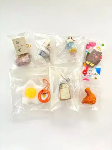 미니어처 푸드 캡슐 토이 7개 세트